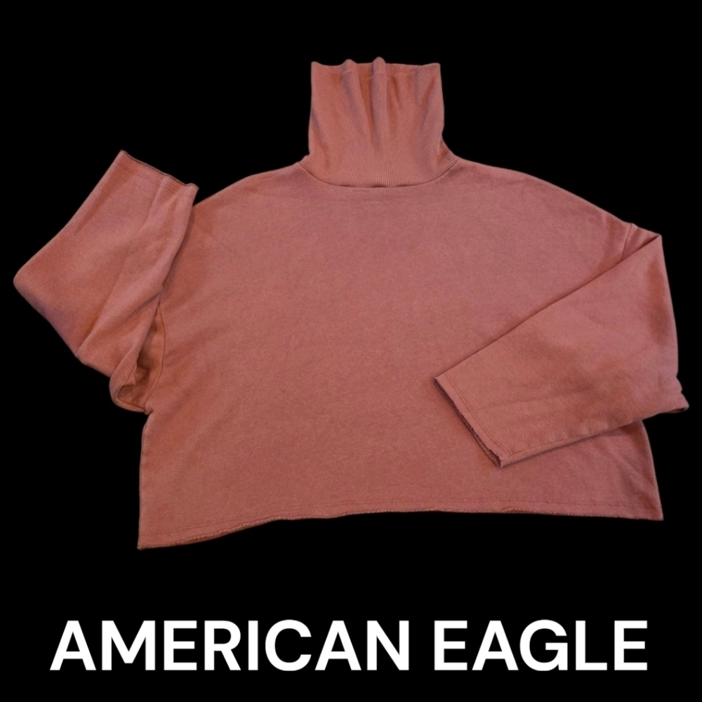 $8 SALE! American Eagle Rust Turtleneck Sweatshirt. Size Extra Small